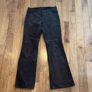 Theory Dark Brown Flare Pants